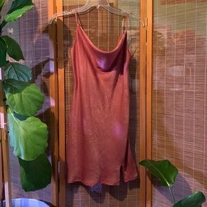 Super cute salmon slip style dress. No tag but fits like a small.